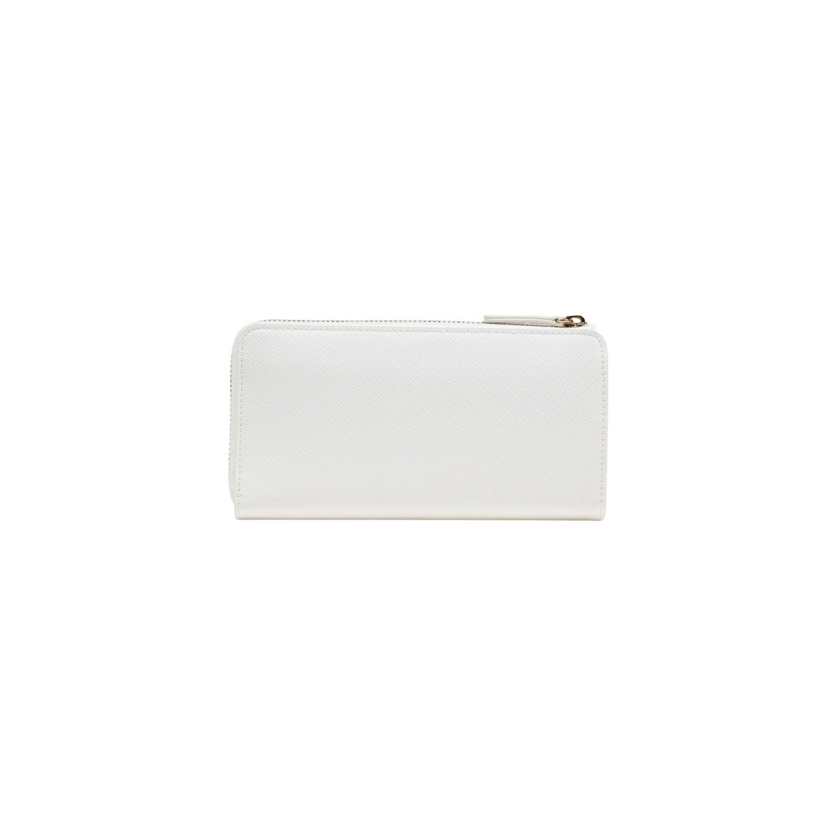 Image 3 : Détail du logo Liu Jo Milano embossé sur portefeuille blanc femme, matière structurée et finitions soignées — Delvale