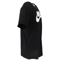 Image 3 : T-shirt Nike homme noir coupe droite, style casual sportswear, vue d'ensemble — Delvale