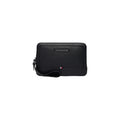 Tommy Hilfiger Pochette Homme Zippée Cuir Grainé Noir