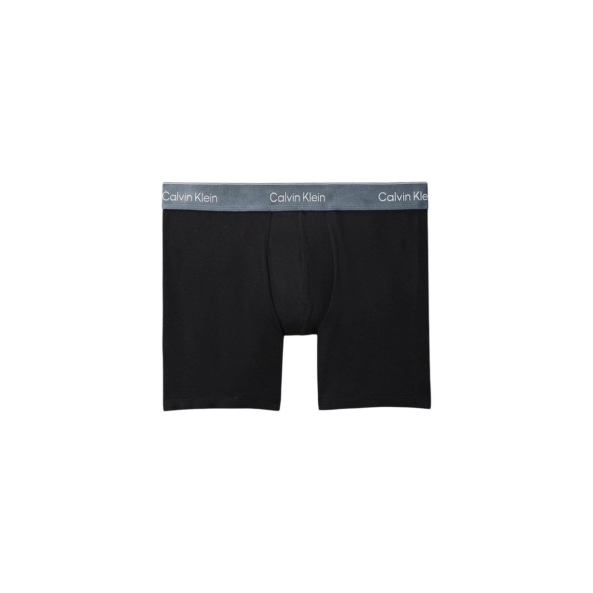 Image 4 : Boxer homme Calvin Klein Underwear noir en coton stretch, coupe longue et ajustée, vue rapprochée — Delvale