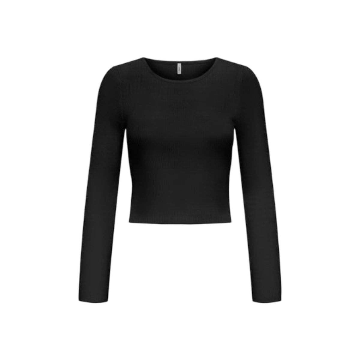Image 1 : Pull Only noir femme manches longues col rond coupe ajustée — delvale