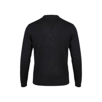 Image 3 : Cardigan homme noir Gianni Lupo manches longues, vue de trois quarts — delvale