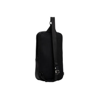 Image 2 : Sac porté épaule Tommy Hilfiger homme noir dos filet aéré sangle mono-bretelle réglable boucle argentée vue de dos — Delvale