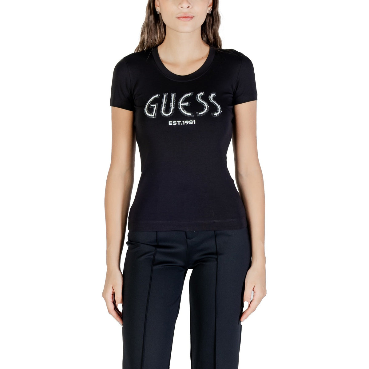 Image 4 : T-shirt Guess femme blanc coton, style sophistiqué collection mode — delvale