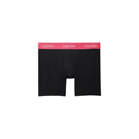 Image 3 : Lot de 3 caleçons Calvin Klein Underwear homme en coton stretch noir, superposés, vue d'ensemble — Delvale
