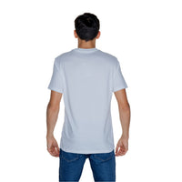 Image 2 : Détail col rond t-shirt blanc Guess homme finitions soignées — Delvale