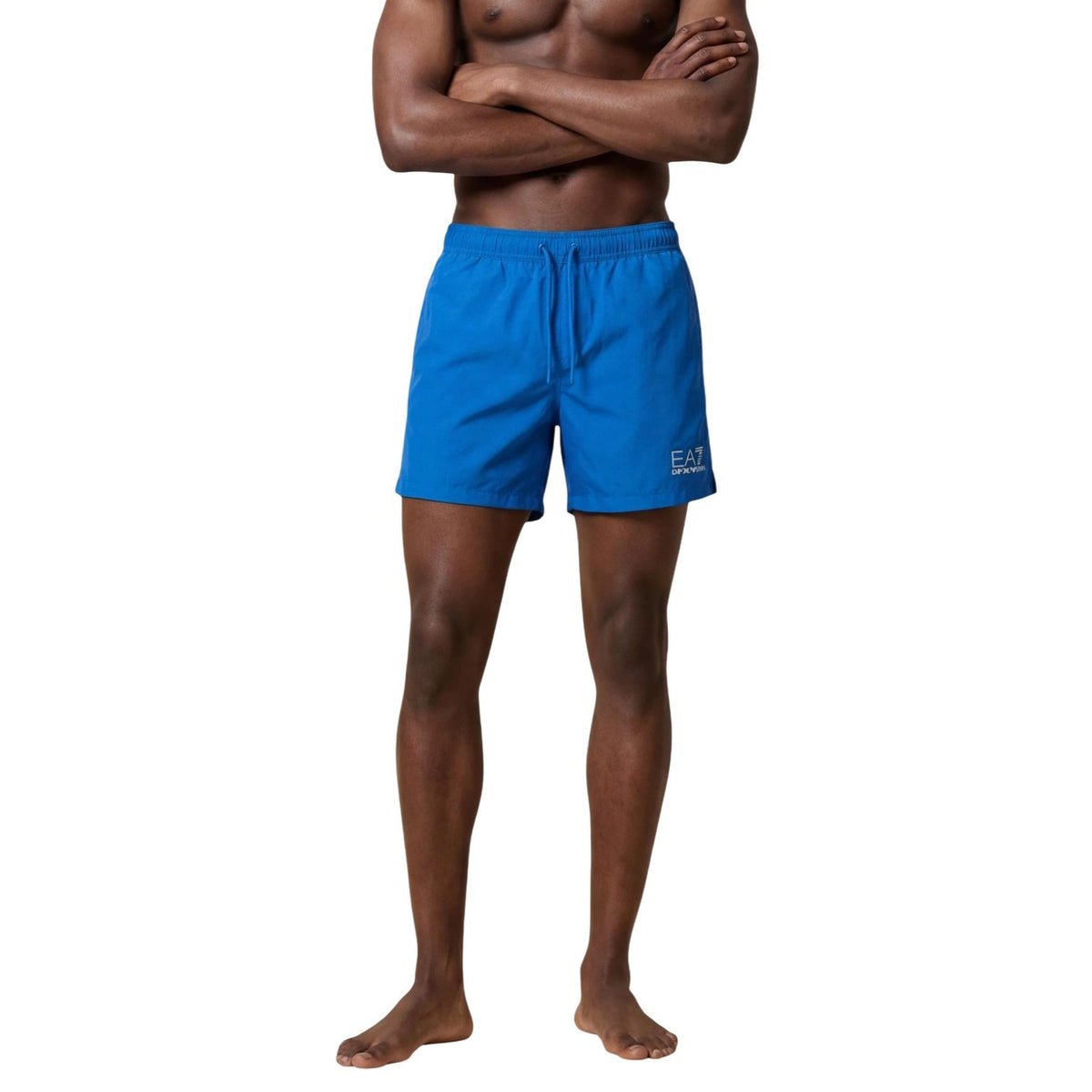Image 5 : Maillot de bain EA7 homme noir porté, vue d'ensemble — Delvale