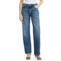 Calvin Klein Jeans Jean Straight Femme Bleu Azur Taille Haute