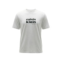 Image 3 : T-shirt Calvin Klein Jeans homme blanc, vue de dos — delvale