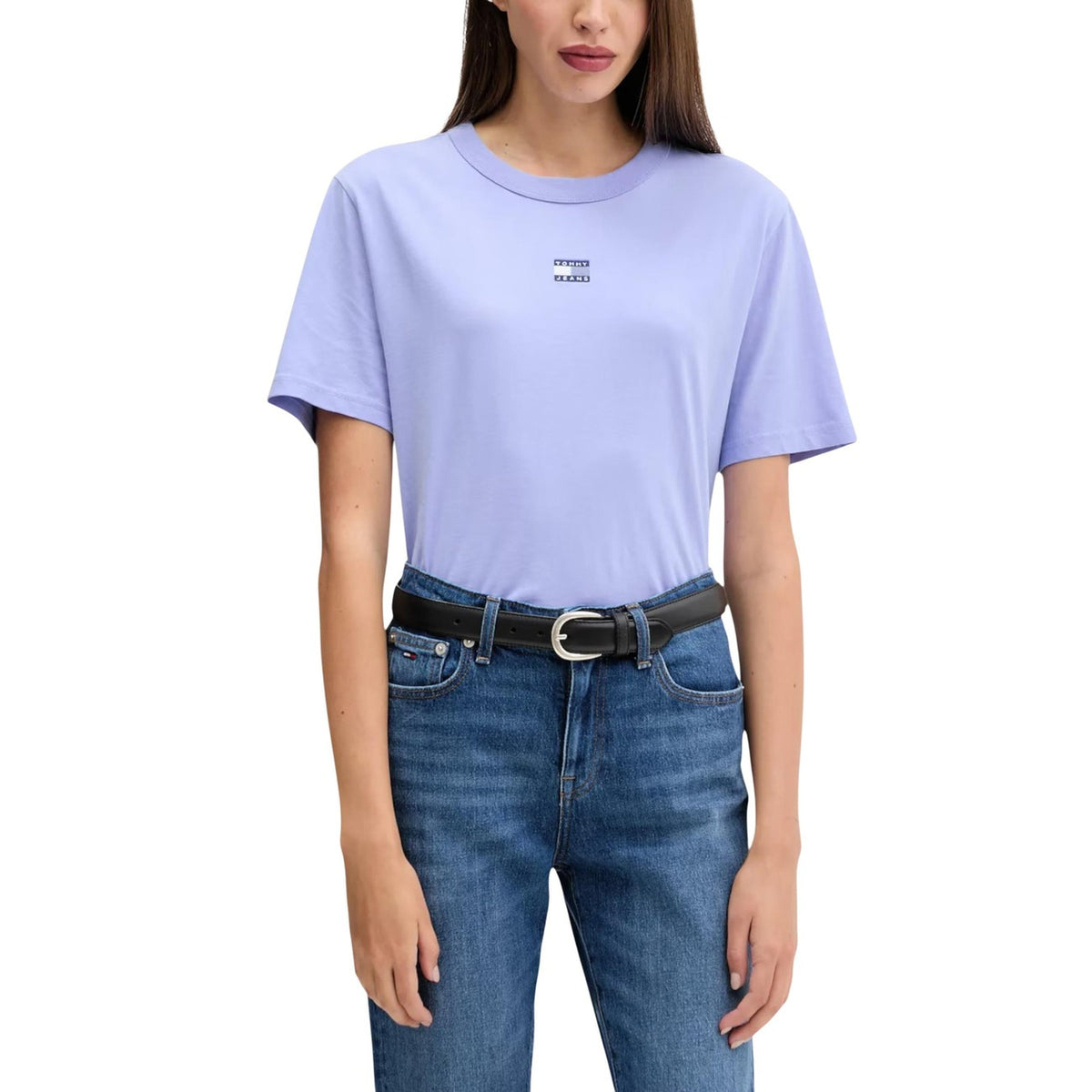 Image 8 : T-shirt Tommy Hilfiger Jeans rose femme manches courtes détail coutures — delvale