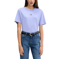 Image 8 : T-shirt Tommy Hilfiger Jeans rose femme manches courtes détail coutures — delvale