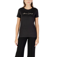 Image 5 : Gros plan sur la qualité coton premium et finitions du t-shirt Armani Exchange noir — delvale