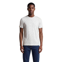 T-shirt Armani Exchange homme beige motif imprimé discret vue portée de face — coton manches courtes Ref. XM002783