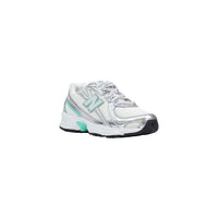 Image 2 : New Balance 740 femme coloris blanc argenté vert menthe, détails mesh et renforts métallisés — Delvale