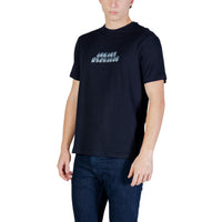Image 2 : Détail coupe moderne t-shirt Armani Exchange bleu homme — Delvale