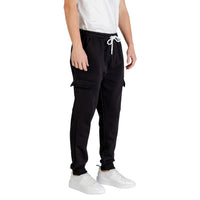 Image 3 : Pantalon Icon homme noir, vue de profil et coupe moderne — delvale