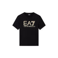 EA7 T-shirt Homme Noir à Impression Manches Courtes