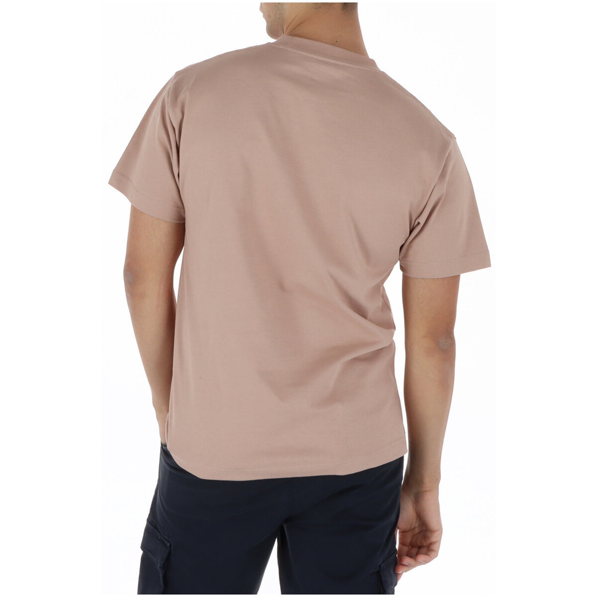 Image 2 : T-shirt Vans homme marron avec motif imprimé, détail tissu coton, vue de dos — delvale