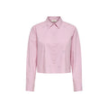 Jacqueline De Yong damesblouse roze lange mouwen klassieke kraag