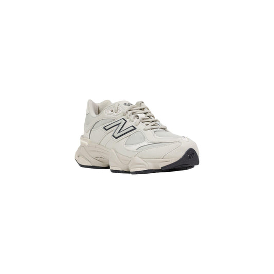 Sneakers New Balance 9060 femme beige monochrome logo N marine vue avant semelle ABZORB