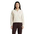 Calvin Klein Jeans Sweat Zippé Col Montant Femme Beige Monogramme CK