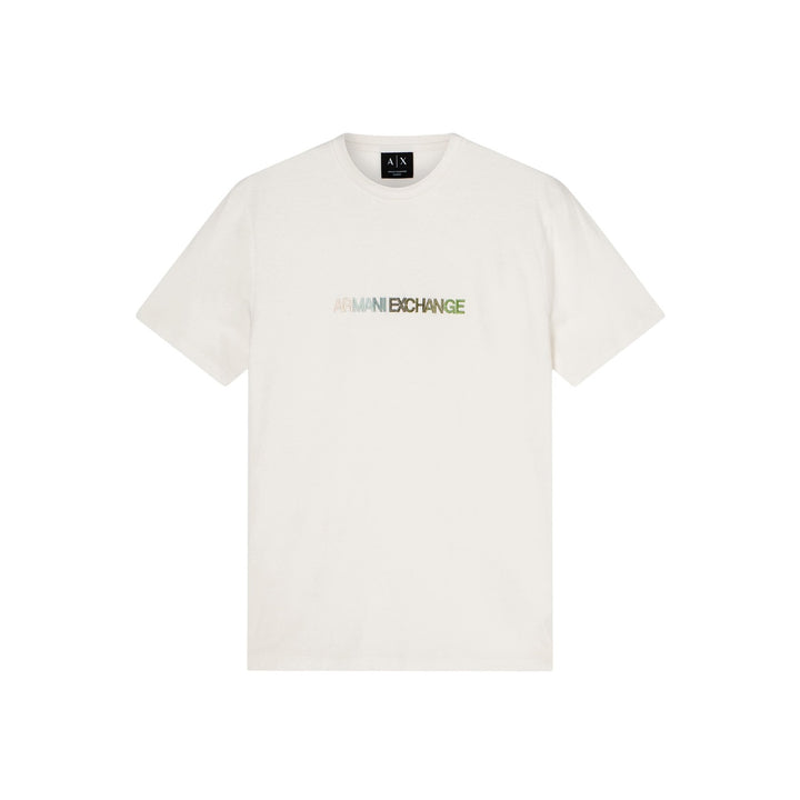 Image 1 : T-shirt blanc Armani Exchange homme col rond manches courtes — Delvale