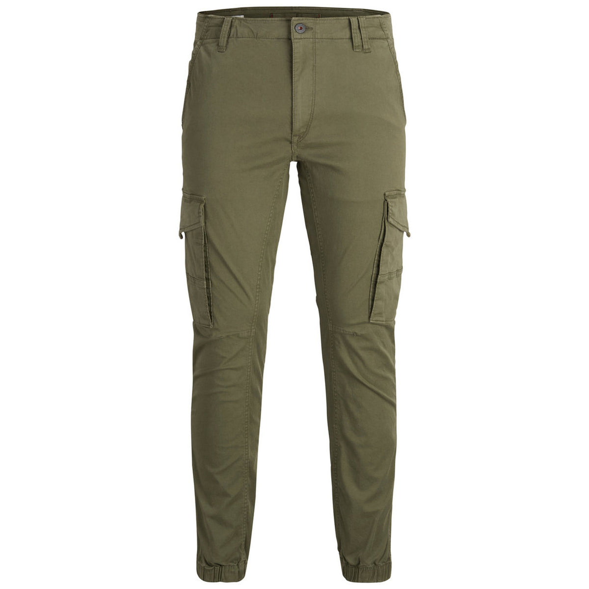 Image 1 : Pantalon homme Jack & Jones vert coloris monochrome vue face — delvale