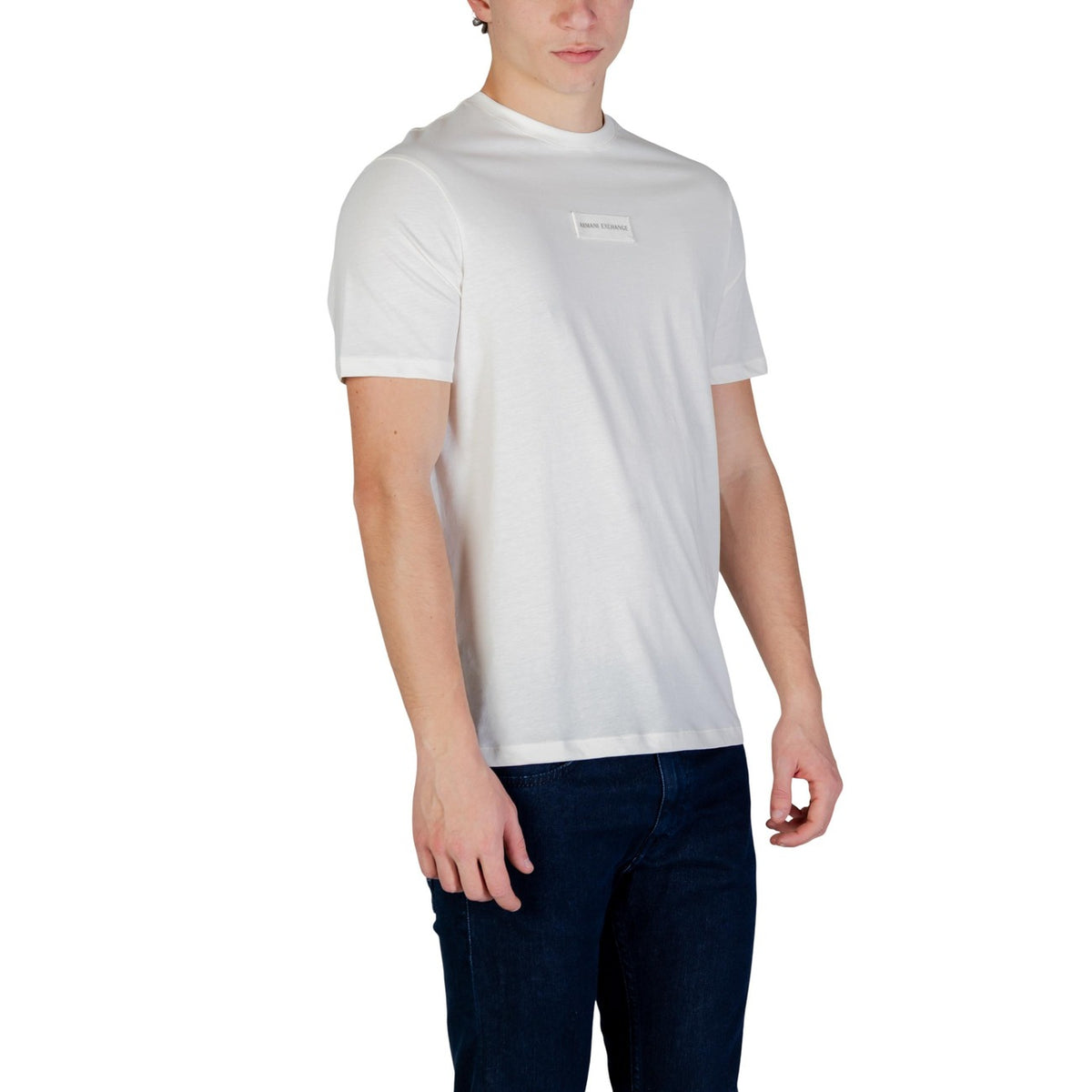 Image 3 : Vue de dos t-shirt Armani Exchange homme blanc coupe moderne — Delvale