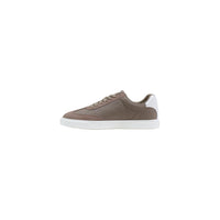 Image 3 : Baskets Calvin Klein homme beige, détail de la tige en coton organique et finition naturelle — Delvale