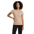 Liu Jo T-shirt Femme Beige Col Rond Strass Signature
