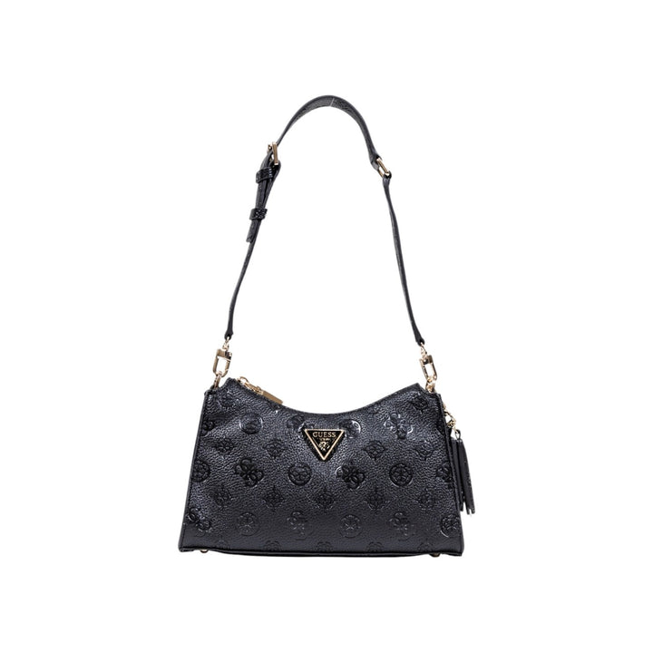 Image 1 : Sac à main Guess noir compact avec fermeture éclair, vue de face — delvale