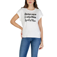 Image 1 : T-shirt blanc Morgan De Toi femme avec motif imprimé et manches courtes — delvale