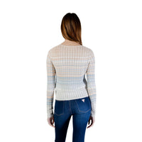 Image 3 : Détail cardigan Guess femme beige, texture lurex et finitions raffinées — delvale