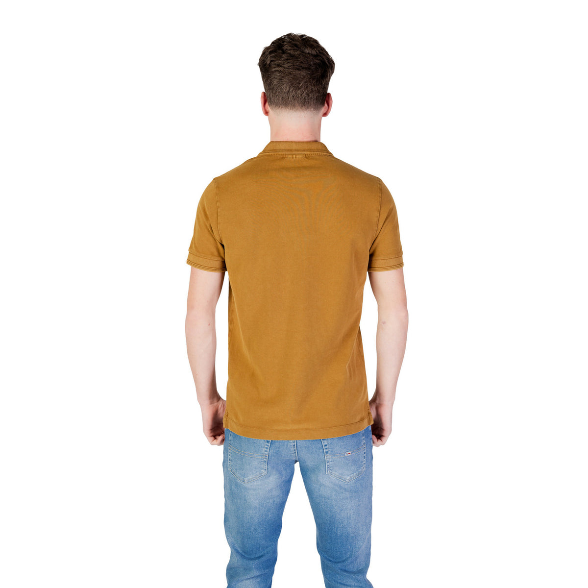 Image 2 : Détail du polo jaune Replay homme avec fermeture boutonnée — Delvale