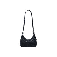 Image 3 : Vue d'ensemble sac hobo Desigual noir structure arrondie avec fermeture zip et œillets — delvale