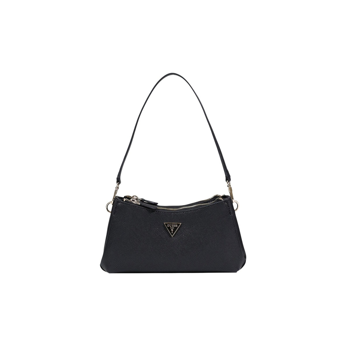 Image 1 : Sac à main Guess Noelle II femme noir bandoulière vue de face — delvale