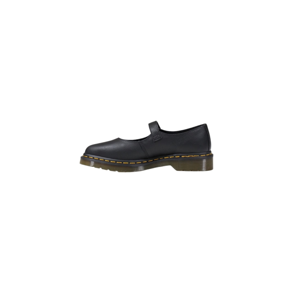 Image 3 : Détail de la semelle et des coutures jaunes iconiques des Dr. Martens Elphie — delvale
