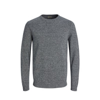 Image 1 : Pull homme Jack & Jones bleu col rond manches longues en coton — delvale