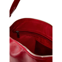 Image 2 : Détail sac Desigual rouge brillant effet verni avec finition craquelée et fermeture zip — delvale